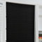 Temporary Blinds With Clips - Pleated Shades for Windows - Stick On Shade for Bedroom, Bathroom, Kitchen - 92cm X 180cm (2, Black (Blackout))