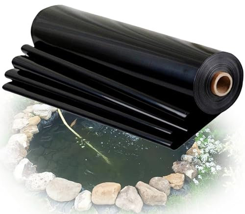 Teichfolie, 0,5mm Stärke, UV- & Reißfest, for Fische Oder Koi, Wasserfall, Springbrunnen, Wassergärten(6.0x7.50m(20x25ft))