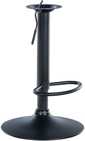 CLP Piètement XL pour Tabouret de Bar I Colonne de Tabouret de Bar Renforcée I 8 X 8 Ou 10 X 10 CM Espacement des Trous I DIY Tabouret de Bar Jusqu'à 150 Kg, Couleur:Noir, Taille:8 x 8 cm