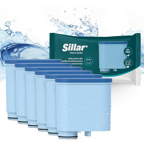 Sillar 6x Filtre à Eau CLEANI pour les Machines à Café Saeco et Philips | Compatible avec Philips AquaClean CA6903/10 CA6903/22 Filtre Anticalcaire, Cartouche Filtrante pour Machine à Café Saeco