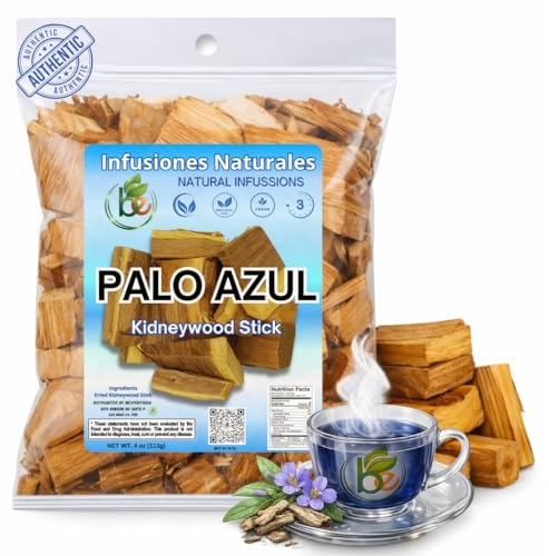 Palo Azul Kidney Wood Herbal Tea (Blue Stick) 40+ Cups Wildcraft Kidney Wood Non-GMO Tea 141g