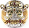 YUANJIE S925 Sterling Silber Ring – The Expendables Glücksring Stallone Gothic Vintage Schmuck Cocktail Party Ring Geschenk for Männer(13#)
