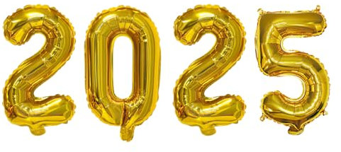 2026 Happy New Year Folienballon, Frohes Party Tischdeko, Für Neujahr Happy New Year Deko, Silvester Party Deko Neujahr Zahlen Ballons, Silvester Deko 2026, Silvesterparty Folienballons (A-Gold)