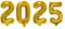 2025 Happy New Year Folienballon, Frohes Party Tischdeko, Für Neujahr Deko, Silvester Party Zahlen Ballons, Silvesterparty Folienballons (A-Gold)