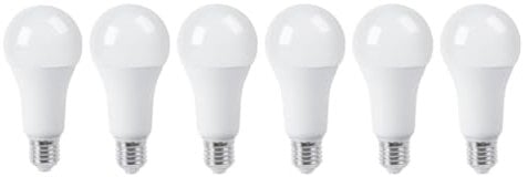 YASTA 6 Pezzi Lampadina Led 24W Luce Naturale E27 A65L Bulbo Bianco Opaco
