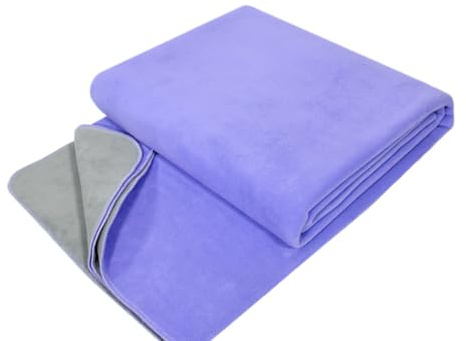 Treer Yogamatte Faltbar, Reversible Einfarbig Yogadecke Fleecedecke Multifunktionale Yoga Decke Meditationsdecke Sportmatte Fitness Pilates Reise Yogamatte, 200x150cm