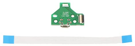 FVDPWYE USB Porta di Ricarica Sostitutiva per PS4 Controller Scheda JDS-011 con 12 Pin Cavo Integrato per Installazione Professionale