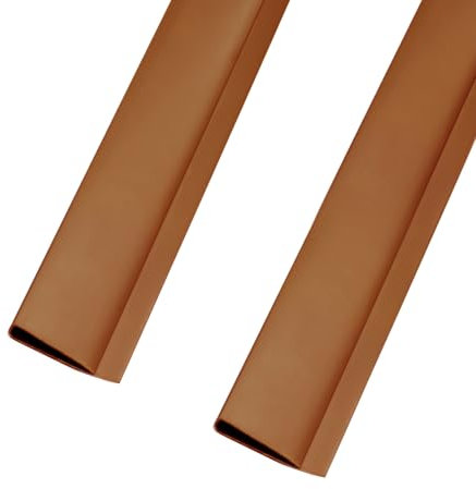 DVAURLIAN PVC Zaunschiene Abdeckprofil 2pcs x 1m, Schutzzubehör für PVC Sichtschutzmatte, 1m/Stück, 2er Set (Braun)