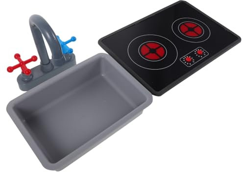 Toddmomy Jouets D'évier De Cuisine : Ensemble De Jeu De Cuisine pour Enfants avec Robinet Réaliste, Évier, Cuisinière À Induction Simulée, Lave-Vaisselle, Jouet De Jeu - Fonctions