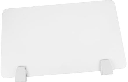 Housoutil Acryl-Desk-partition Weiß Praktische Schreibtischtrennwand Büro Prüfungsabdeckung Leicht Montierbar Stabil Zuverlässig
