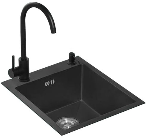 HJYBFA - Lavavajillas pequeño de Acero Inoxidable para Cocina, Bar, apartamento, lavaplatos (46 x 38 cm)