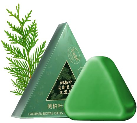 Nature Triangle Shampoo Bar, Natural Usman Grass Solid Shampoo Bar, Verbessert Frizz und Glättung des Haares für Pflanzliche Haarpflege, Tiefenbefeuchtung für Frauen und Männer (1)
