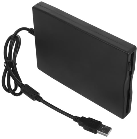 Homoyoyo Lector de Disquetes Externo USB 2.0 para Computadora Portátil | Negro Abs, Plug And Play, Lectura y Transferencia de Datos desde Disquetes