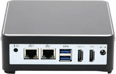 ANDAQI Firewall Hardware, PFSense, Mikrotik, OPNsense, VPN, Network Security Appliance, Router PC, J4125, RS50, AES-NI, 2 x I211, 4 x USB, 2 x COM, Type-C, 2 x HDMI, 4G RAM, 64G SSD