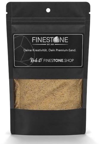 FinestOne® Premium Sand Gelb Glitzernd – Glimmerreicher Deko-Sand natur für DIY, Basteln, Resin & Jesmonite, Körnung 0,1–0,6 mm, Made in Germany ohne Zusätze – 1 kg
