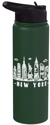 New York City, NYC, New York Skyline Stainless Steel Insulated Water Bottle