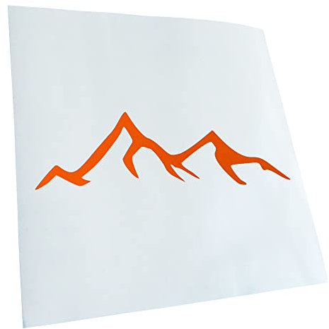 Kiwistar - Autoaufkleber - Orange - 20x6cm Wanderer Bergsteiger - Heckscheibe Auto Aufkleber wetterfest für Kfz LKW Mofa Truck - Sticker außen selbstklebend Tuning Zubehör für Fenster Fahrzeug Scheibe