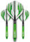 RED DRAGON Dart Flight and Schäfte Kombi Grün - 4 Sätze Standardflüge und 4 Sätze Medium Nitrotech Schäfte pro Packung