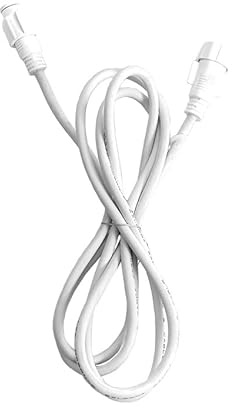 Festive Lights - ConnectPro Festoon Fairy Light Extension & Starter Cable Accessories - Connectable Outdoor Waterproof Ruber Cable - (2m, White Extension Lead)
