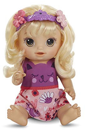 Baby Alive Haarzauber Baby mit blondem Haar, sprechende Puppe mit Haaren, die wachsen und kürzer Werden, Spielzeug für Kinder ab 3 Jahren
