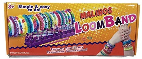 Amewi Malinos 302006 Loom Bands Starterset Loom/750 Bands/24 Clips/Nadel, Neonfarben