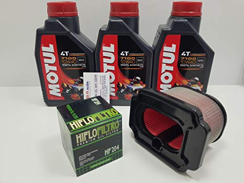 KIT TAGLIANDO 3 LITRI OLIO 7100 10W40 100% SYNT FILTRO OLIO ARIA YAMAHA MT-07 MT07
