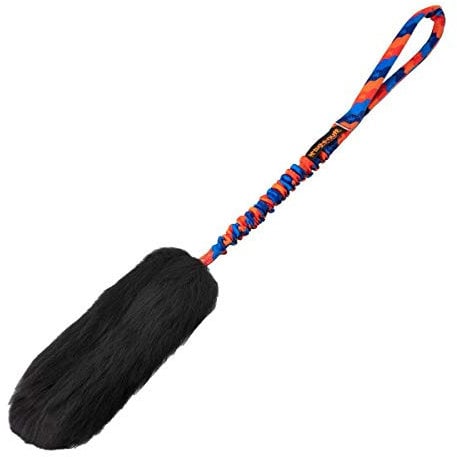 Tug-E-Nuff WondaBaa Bungee Tug Toy for Dogs for Interactive Training & Play | Soft and Responsibly-Sourced Sheepskin Bite Area | For Dogs of All Ages | Durable Design in 3 Colours | Size 23 x 3 inches
