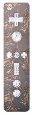 DeinDesign Skin kompatibel mit Nintendo Wii Controller Folie Sticker Gold & Kupfer Muster Palme