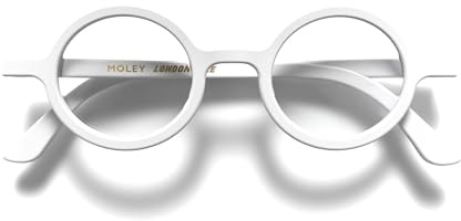 LONDON MOLE® Moley Lunettes de lecture | Des lecteurs ronds sympas | Unisex féminin masculin | Charnières à ressort