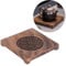 Cikonielf Walnut Wood Square Teapot Mat, Heat Insulation Coaster Tea Accessory for Household Kitchen Table, Heat Resistant Hot Pad, 5.5x5.5x0.8in