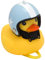 Liix Deko Ducks Quietscheenten für alle gängien Lenkertypen und einfacher Montage für Kinder und Erwachsene (Racing Stripe Blaiu)