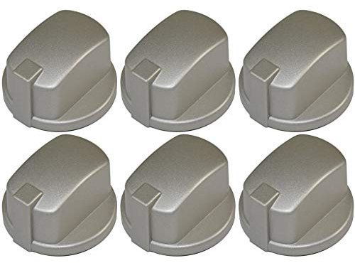 Ufixt Fits Indesit Compatible Oven Cooker Hob Control Knob Inox Pack of 6