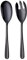 BISDARUN Salad Spoon and Fork Set Stainless Steel Salad Servers Set of 2, Black Large Serving Spoon and Fork 30.5 cm/12 inches Length