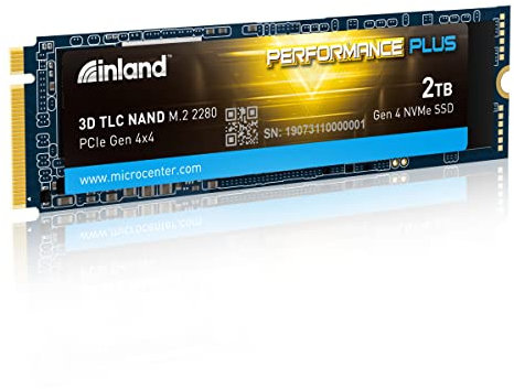 INLAND Unidad de estado sólido SSD interna NVMe Performance Plus de 2 TB optimizada para PS5 - Gen4 PCIe, M.2 2280, caché DRAM, TLC 3D NAND Flash, hasta 7100 MB/s