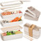 Soreli Lunchbox Bento Box (4 Fächer) - Klassisch, Weiß - 21 cm x 1 cm