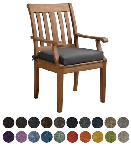 Kimgull Bankauflage Sitzkissen, Bequeme Waschbare Rutschfestes Sitzkissen für Gartenbank Schaukel, Terrasse, Esstisch, Bank, Drinnen, Viele Farben und Größen,(50X50X8CM Tiefes Warmes Grau)
