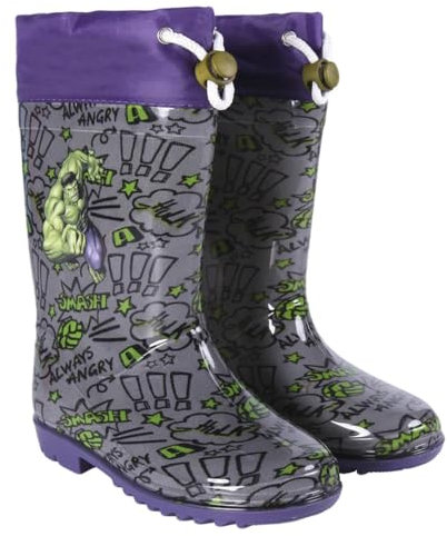 BOTAS LLUVIA PVC AVENGERS GRIS