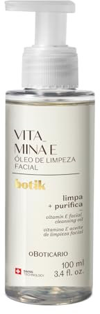Aceite de limpieza facial de vitamina y botik 100 ml oBoticário Óleo de Limpeza Facial Vitamina E Botik 100ml