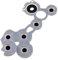 ECSiNG 4 pz Conduttivo Silicone Tasto Pad Controller Pulsante Ricambio Ricambio Ricambio Compatibile con Xbox One S & Elite Controller