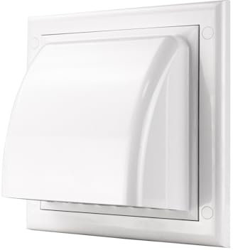 Lüftungsgitter Wetterschutzhaube Ablufthaube Lüftungsrohr ABS Ø 80-160 MKK Ø 125 mm weiß