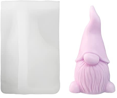 3D Wichtel silikonformen gießformen, Weihnachten Kerzenform DIY Wichtel Silikon Harz Form Kerzenform Gips Seife Silikonform 3D Silikonform Weihnachten für Herstellung Von Kerzen, Schokolade, Fondant