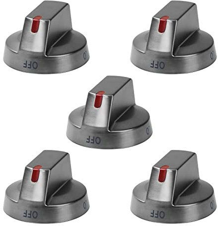 DG64-00473B Samsung Manopola di ricambio per fornello a gas Samsung DG64-00473A NX58M6850SG, NX58J7750SG, NX58J5600SG, NX58K7850SG NX58K7850SG NX58F5700WS Grigio inossidabile) Confezione da 5