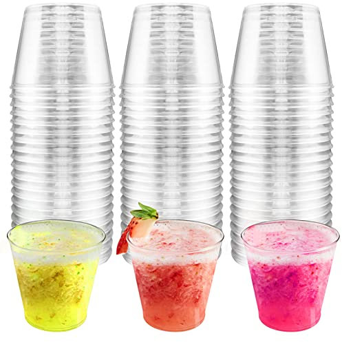 Hengxinc Becher 30ml Schnapsbecher Transparent Trinkbecher Geschmack Schnapsbecher 3cl für Party Bar Cocktailparty Dessert Obst Wein Saft Getränk Kuchen… (100)