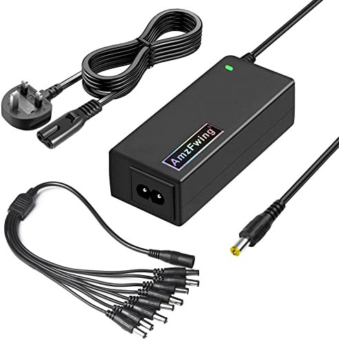 12V for Security Camera Power Supply Adapter, fit for DC 12 Volts 5A 4A 3A CCTV DVR Surveillance System PSU for Lorex Samsung Q-See Night Owl Swann Annke Cameras Power Cord.