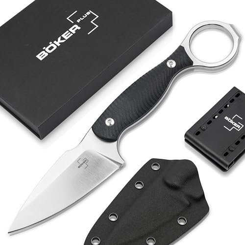 BÖKER PLUS® Accomplice D2 - feststehendes Full Tang Messer mit Kydex-Scheide - Messer mit feststehender Klinge in Vollerl Bauweise - großes Full Tang Knife mit feststehender 8 cm Klinge