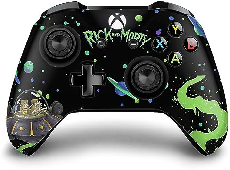 Head Case Designs Offizielle Rick and Morty Der Space Cruiser Grafiken Vinyl Haut Gaming Aufkleber Abziehbild Abdeckung kompatibel mit Xbox One S/X Controller