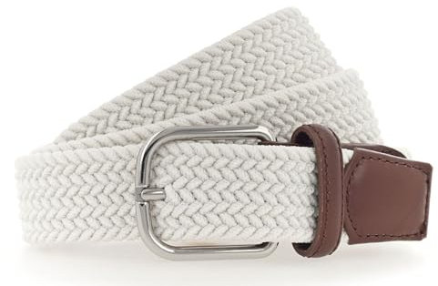 Vanzetti Gürtel Braided Women's Belt W100 Cream White weiß
