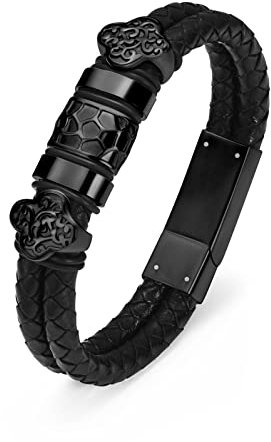 VCCWYQK Unregelmäßig geknackt Urnenarmband für Asche für Männer Edelstahl Kremation Schmuck Memorial Stacked Armband für Asche Halter