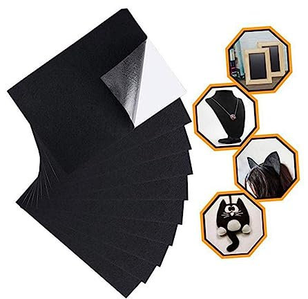 STOBOK Self-adhesive Flocking Fabric Velvet Counter Display Pad 10pcs Pack