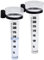 Spetebo Regenmesser 25 cm mit Skala und Halterung - 2er Set - Niederschlagsmesser aus Kunststoff für Wetterstationen - Wassermengenmesser Wetterstation Zubehör Pluviometer Ombrometer Regenmengenmesser